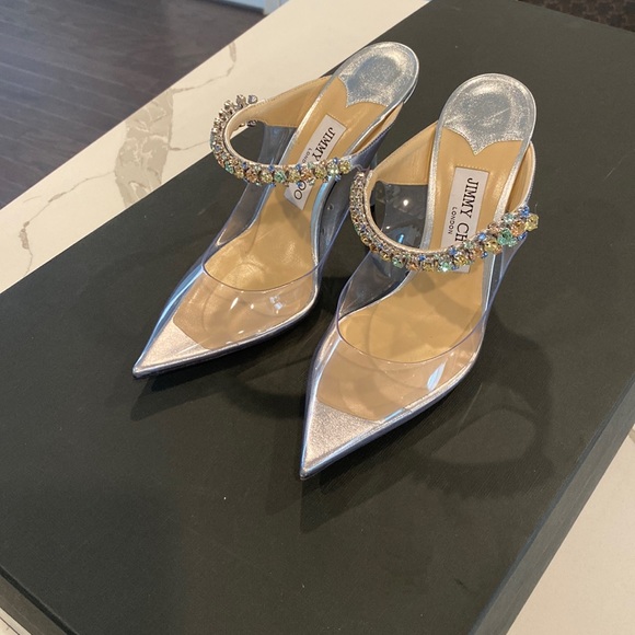 Jimmy Choo Shoes Bnwob Jimmy Choo Pvc Bing Pumps In Size 375